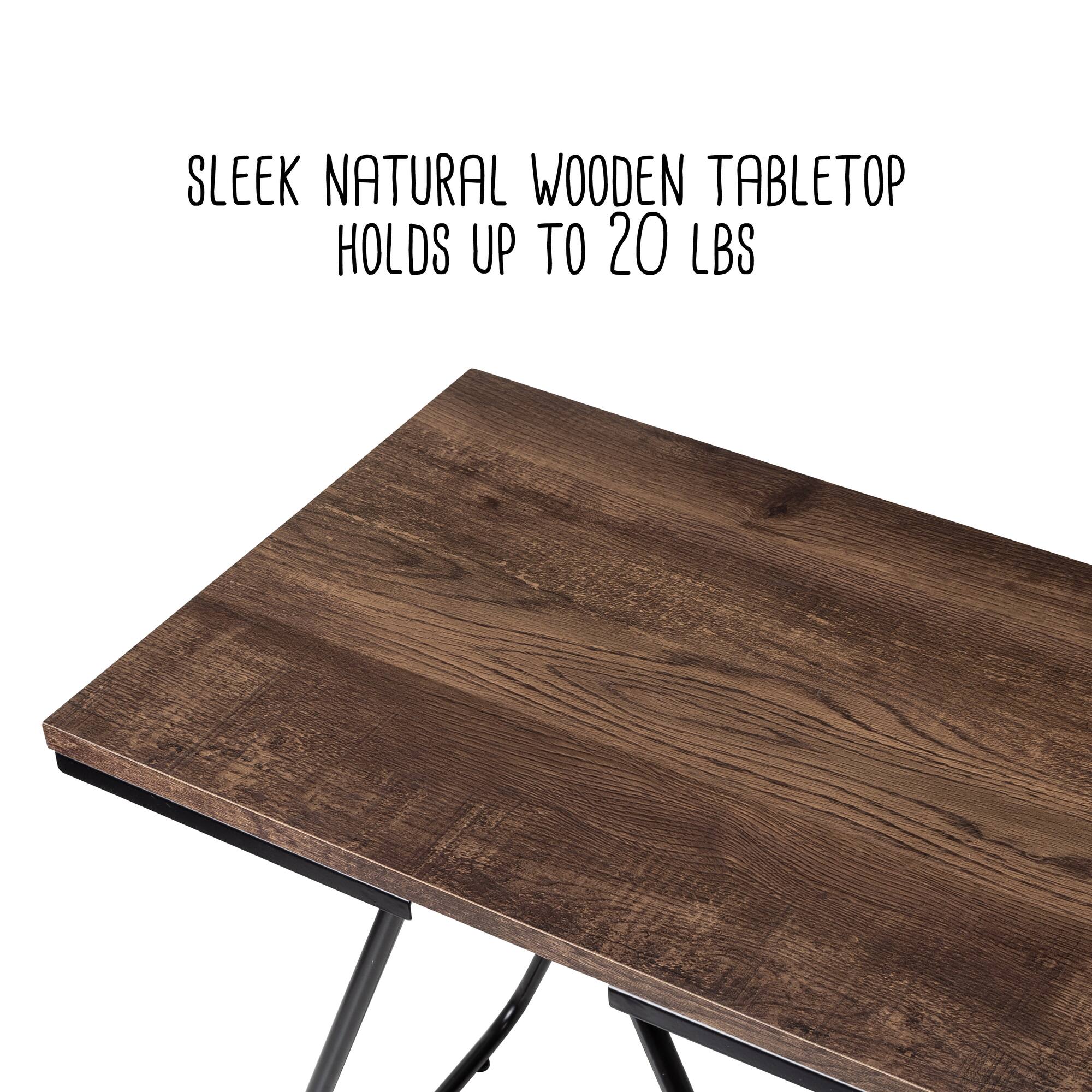 Honey Can Do Black Square Side Table